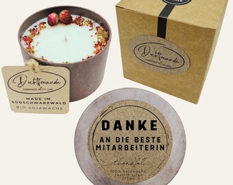 Handmade scented candle “Thank you, Best Employee” – Personalizable thank you gift
