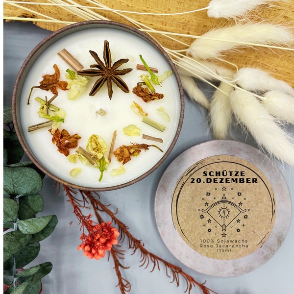 CANDLE ZODIAC SIGN SAGITTARIUS | Premium scented candle | Relaxation candle | Decorative candles | Creative handmade soy astrology candle