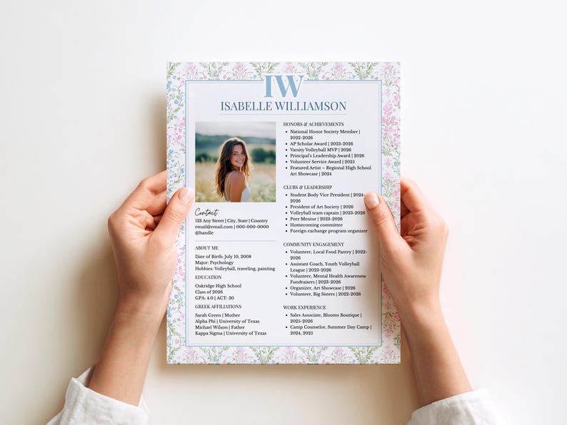 sorority recruitment packet