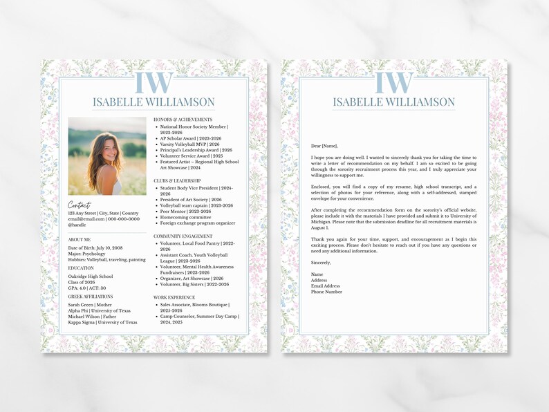 rush resume template