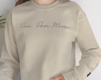Benutzerdefinierte Hunde Mama Sweatshirt mit Namen auf Ärmel Design, Spitz Mom Sweatshirt, Spitz Geschenk, Pom Pom, Hunde Mama, Spitz Liebhaber Geschenk