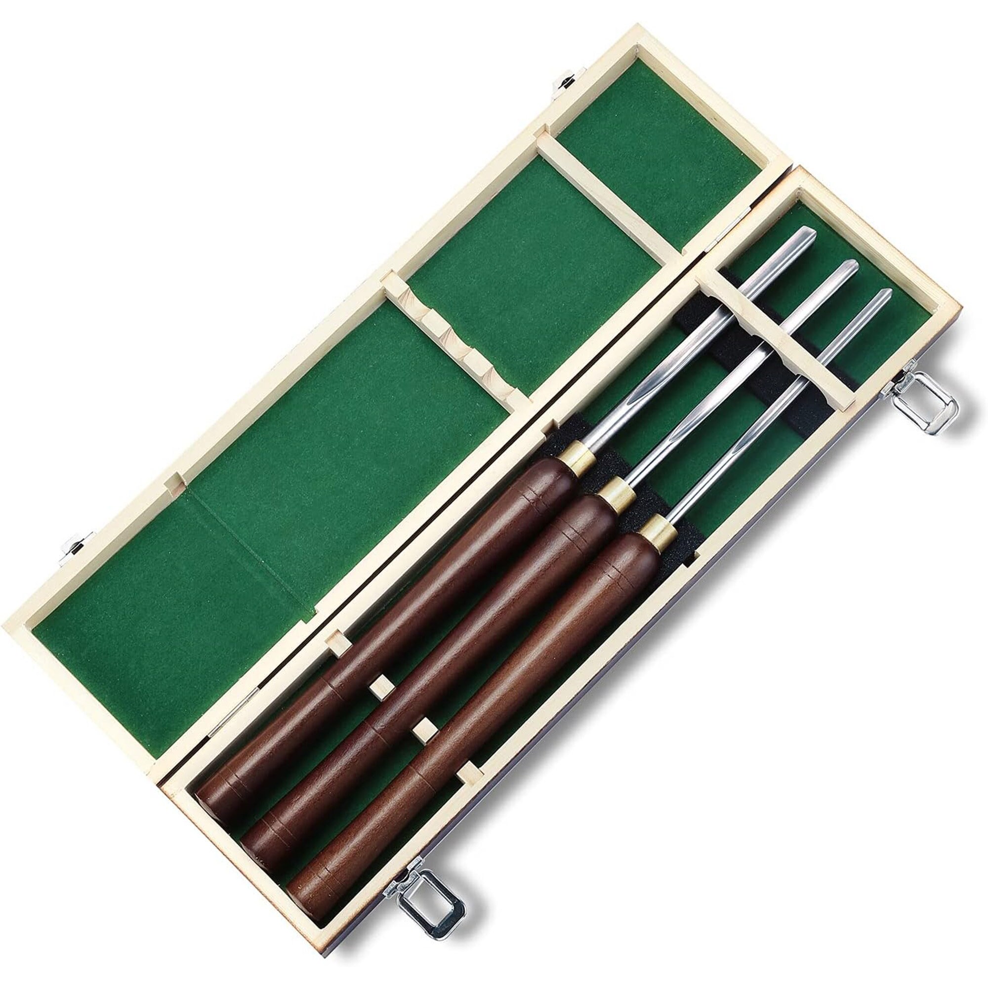 Woodturning HSS Bowl Gouge Set of 3, 22.5” Wood Lathe Bowl Turning ...