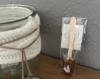 Drinking chocolate “Chocolate spoon on a stick” homemade handmade for decorating gifts