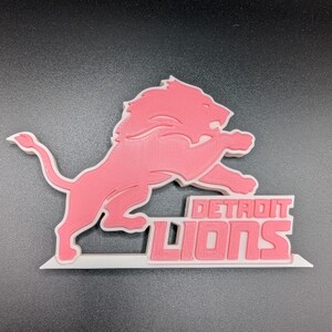 Detroit Lions - Desk Stand Pink