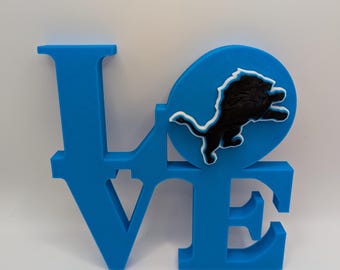 Detroit Lions Love Sign/Stand