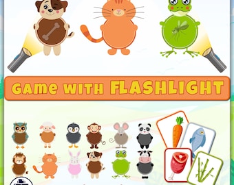 Flashlight Game: Shine the Light and Discover What Animals Eat