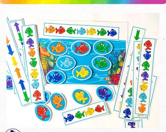 Fish Placement Puzzle Game: Ocean-Themed Kids Activity (PDF Download)