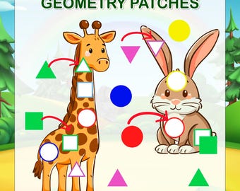 Animal Shape Matching Game | Patch the Animals | Printable PDF