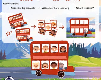 Memory Game for Kids - Bus Passenger Puzzle | Educational Activity