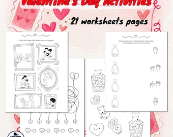 Valentine’s Day Activity Book for Kids | 21 Fun and Loving Games | Educational & Creative Printable