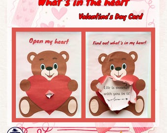DIY Valentine's Day Card – Printable PDF Craft | Interactive Love Message