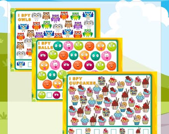 I Spy Game for Toddlers: Find & Count Activity (PDF Printables)