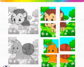 Match the Animal Halves – Fun Animal Puzzle Game | PDF Printable for Kids