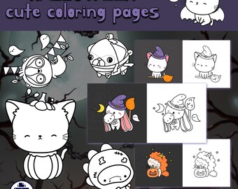 Halloween Animal Coloring Pages | Kids Printable Activity (PDF)