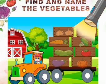 Vegetable Flashlight Game: Printable Learning Activity (PDF)