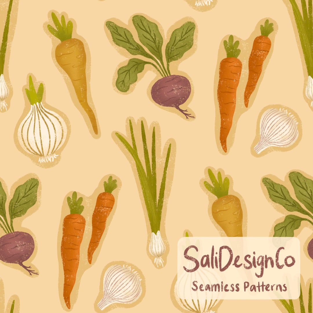 Pattern Digital Paper Carrot Printable Scrapbook Surface Pattern Carrot ...