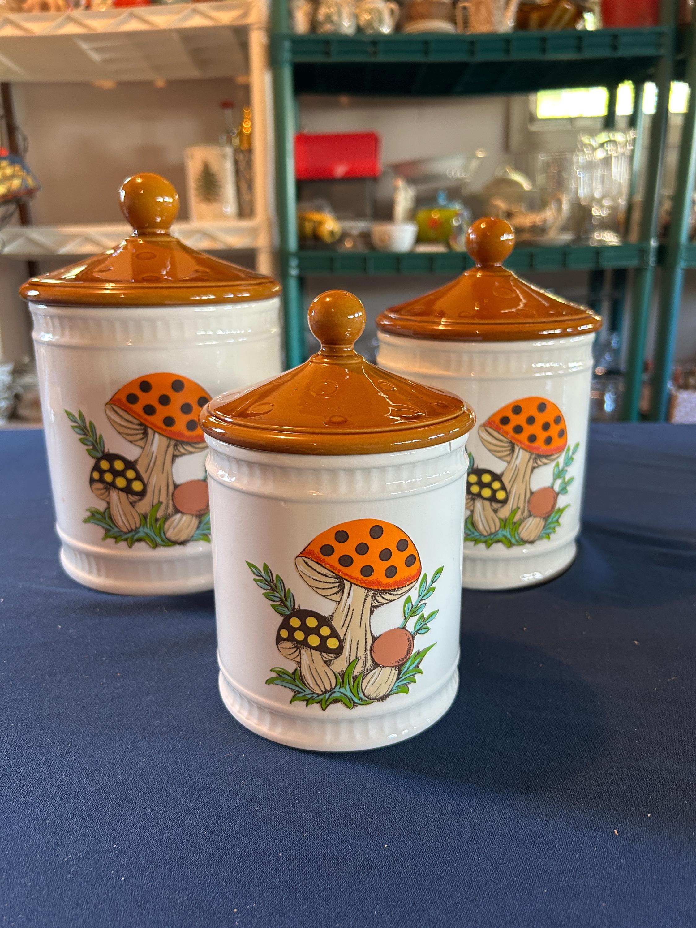 Sears Roebuck Mushroom Canisters - Etsy