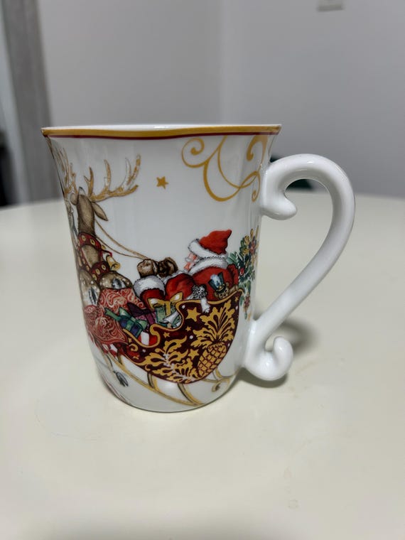 Williams Sonoma Twas the Night Before Christmas Santa Sleigh 14oz