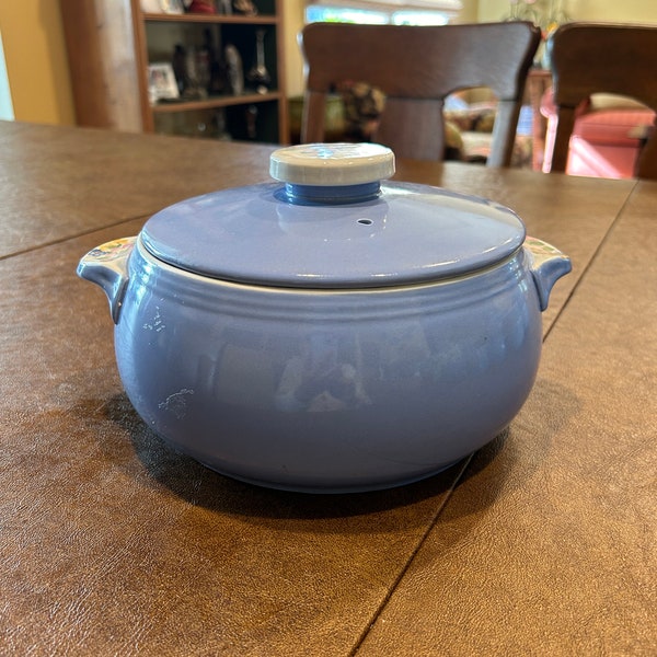 Vintage Hall's Blue Rose Parade #1259 Casserole Bean Dish with Lid Kitchenware