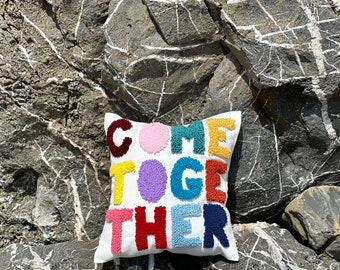 Come Together Punch Needle Pillow Cover, 14x14
