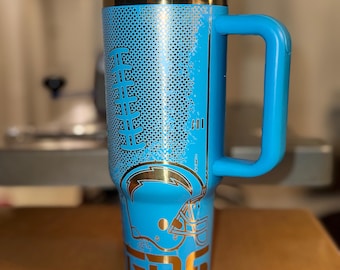 Vaso de Los Angeles Chargers de acero inoxidable de 40 oz con grabado láser
