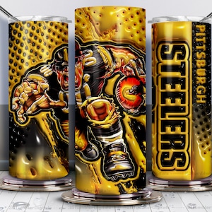 Black & Gold Glory on Every Pour with Pittsburgh Steelers Tumblers!