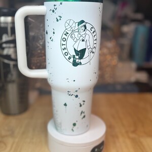 Boston Celtics Tumbler. CELTICS - 40oz Tumbler Premium Engraved Wrap