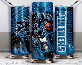 Ruge con orgullo, bebe con estilo con los vasos de los Carolina Panthers