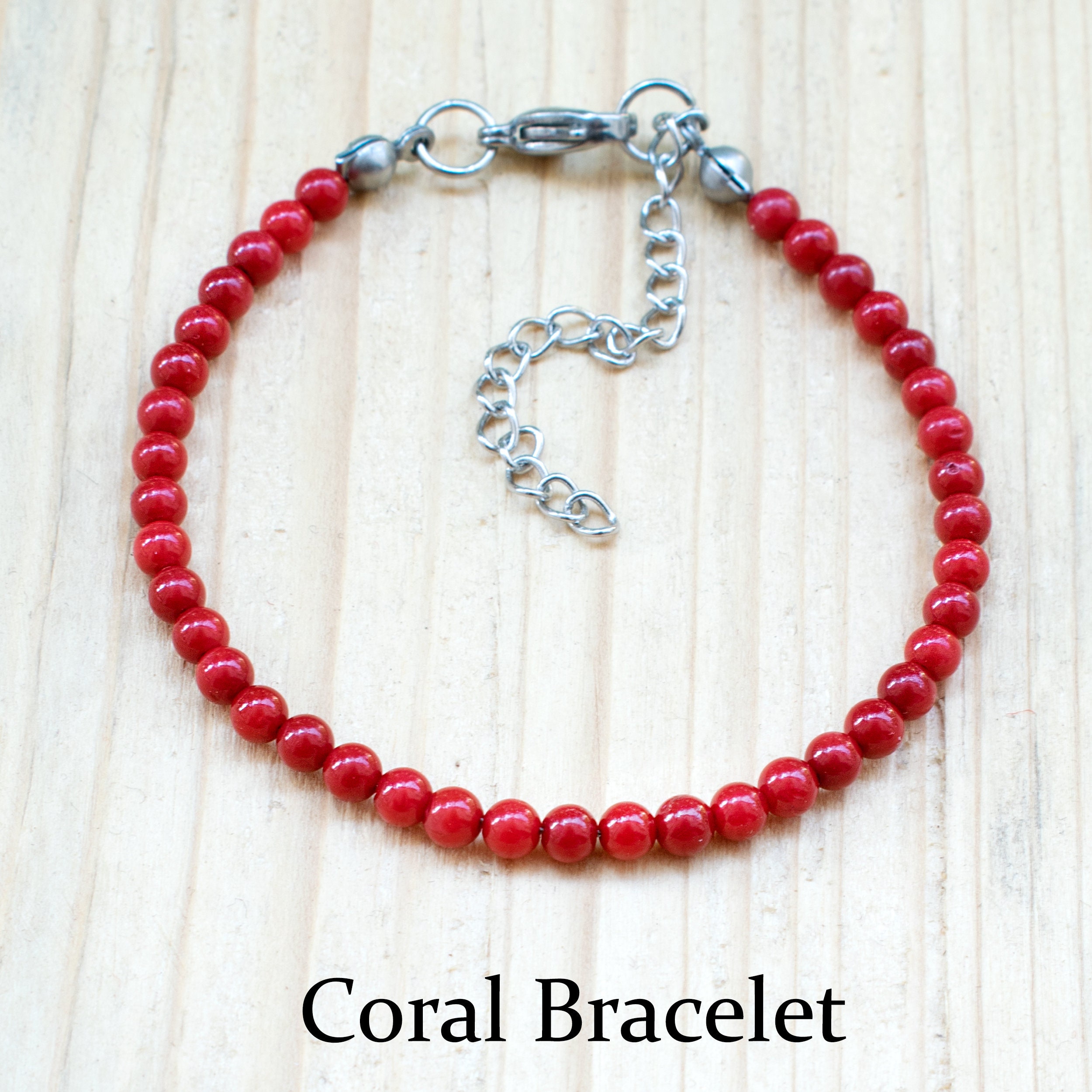 Red Coral Bracelet - Etsy
