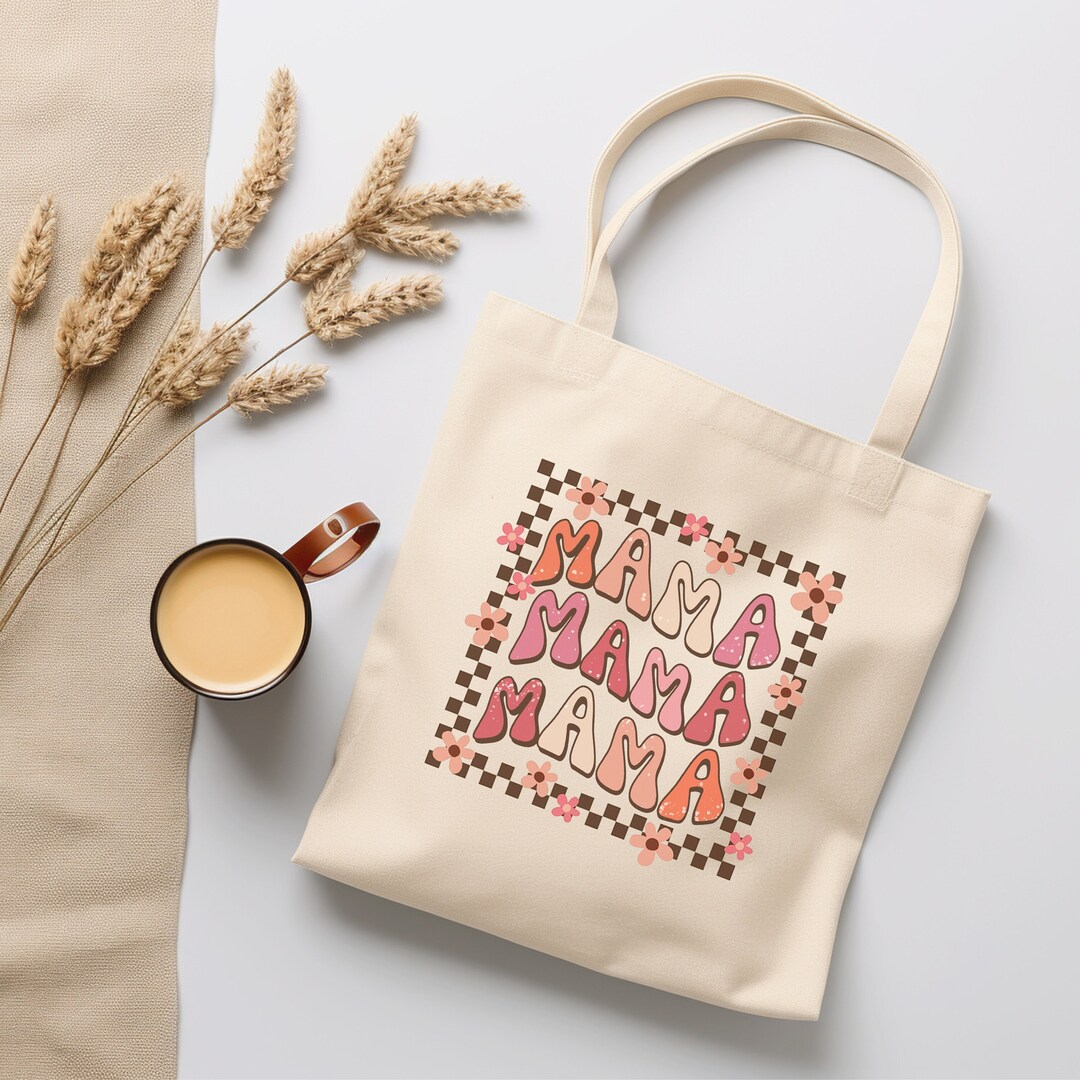 Important Mom Stuff Canvas Tote Bag - 17x12.6x7.9 Inches, Heavy Duty, Gift For Mom, Beach, Shopping