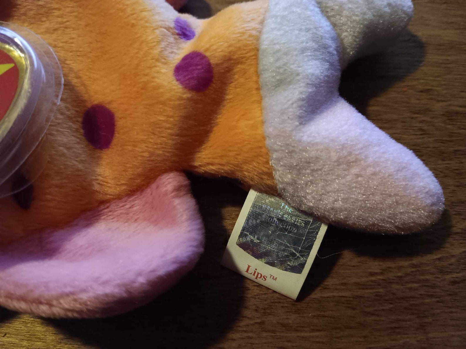 Lips Beanie Baby rare With Errors Etsy