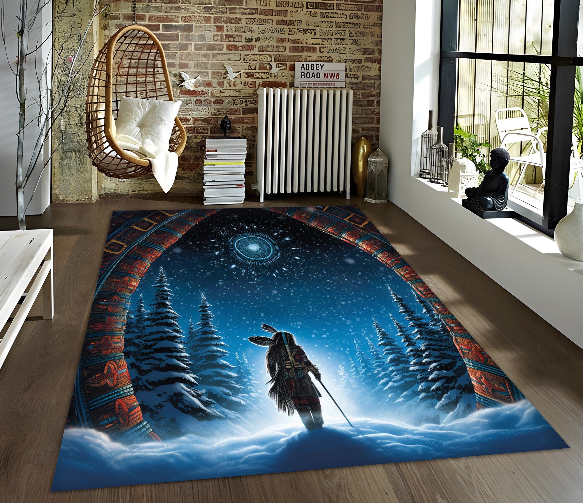 Christmas Let It Snow Winter Snowflake Area Rugs 2x3ft, Bedroom Area Runner  Rug (Non-Skid) for Hallyways, Carpets Living Room Indoor Outdoor Nursery