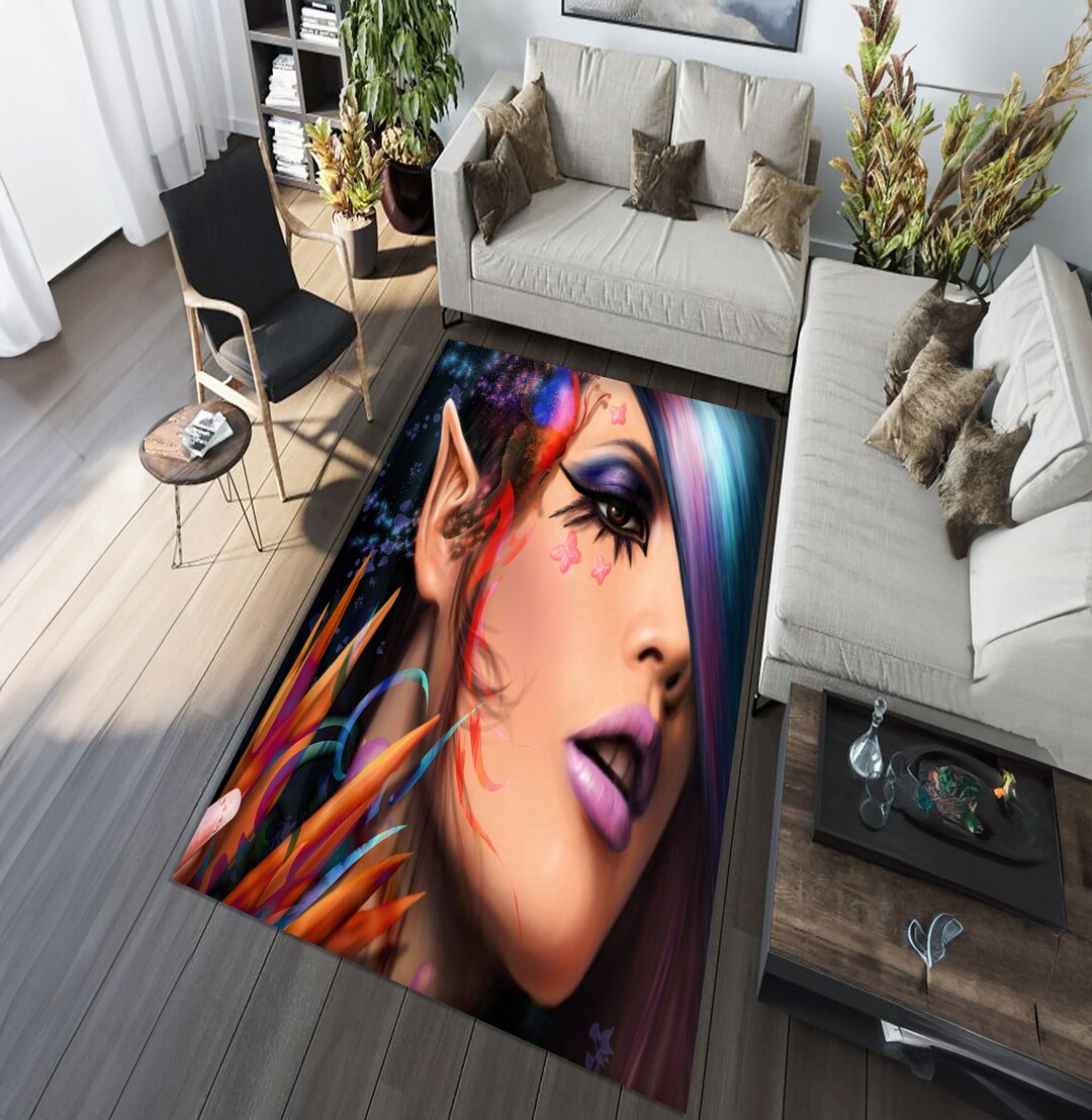 Makeup Art Rug, Artistic Make Up, Makeup Style Rug, Colorful Rug