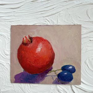 ザクロアート フルーツの絵画 オリジナル油絵 フルーツの壁