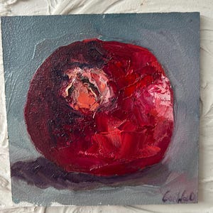 Le grenat est un symbole de richesse Art de la grenade Peinture de grenade Peinture à l'huile de fruits Nature morte Fruits Peinture de fruits Mur de grenade