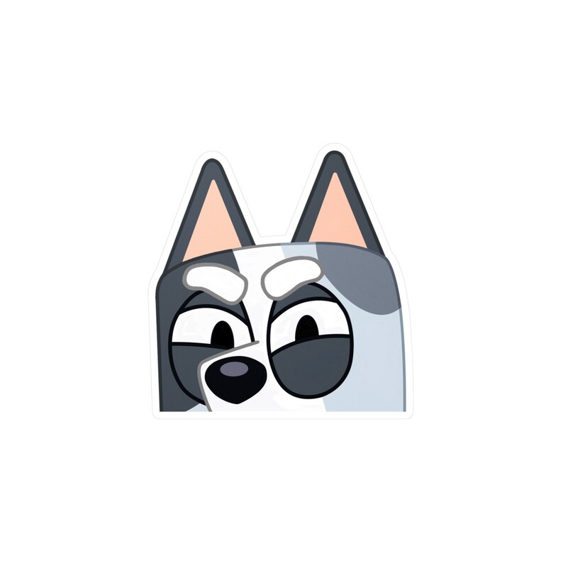 Bluey muffin Peeking Vinyl Decal Etsy