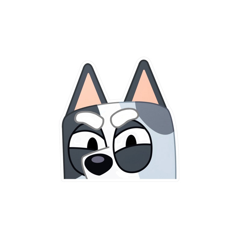 Bluey muffin Peeking Vinyl Decal Etsy