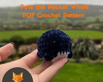 Crochet Whale Pattern: Pete the Pocket Whale Amigurumi (Digital PDF)