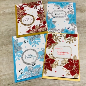 Ensemble de cartes de vacances faites à la main