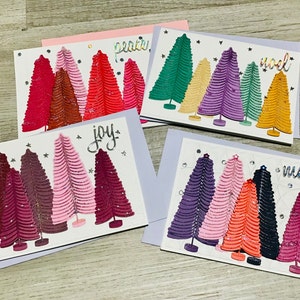Ensemble de cartes de vacances faites à la main