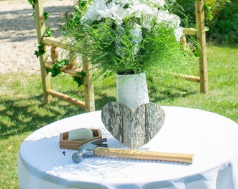 Ceremonia de Unidad de Corazón de Cedro: Recuerdo de Boda Martillado
