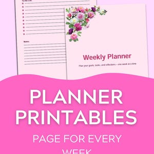 Printable Weekly Planner PDF – Digital To-do List & Notes Organizer ...
