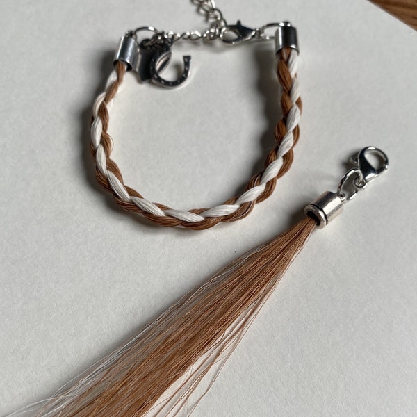 Horsehair bracelet, with a free Tibetan style horsehair tassel!