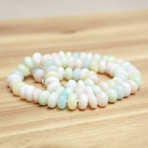 Hand-knotted opal necklace in pastel shades | Candy necklace | Gemstone necklace | Necklace | Pearl necklace | 925 Sterling silver