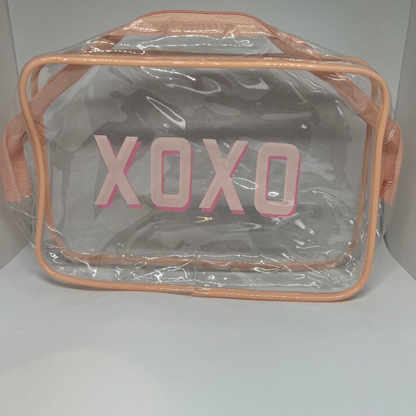 Valentine's Day Clear/ Pink Cosmetic/Toiletries Bag