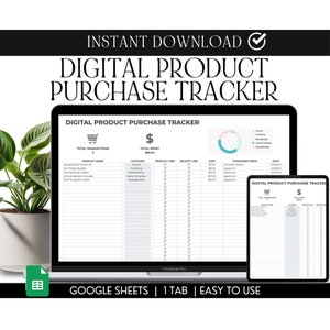 Digital köpspårning Google Sheets: Order- och lagerlogg (direkt nedladdning)