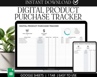 Digital Purchase Tracker Google Sheets: Order & Inventory Log (Instant Download)