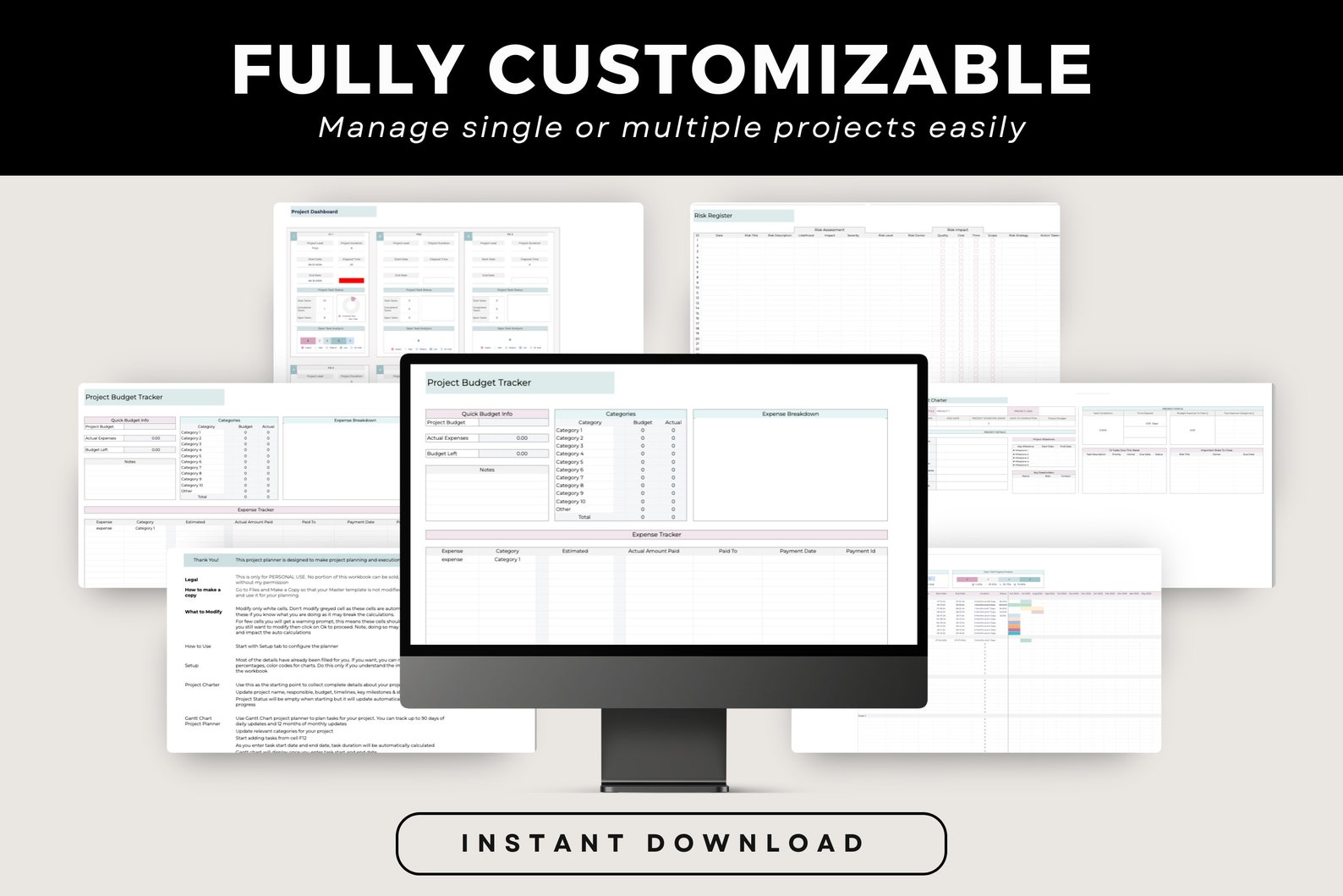 Project Plan Template Google Sheets, Project Management Calendar, Work
