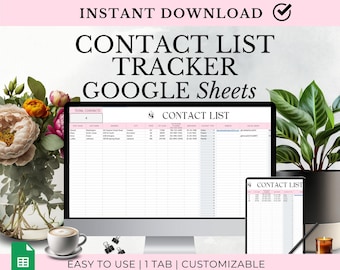 Google Sheets Contact List Tracker: Sales Lead Management (Digital Download)