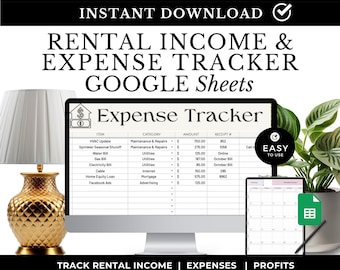 Mieteinnahmen-Tracker - Google Sheets Vorlage (Digitaler Download)